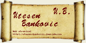 Utešen Banković vizit kartica